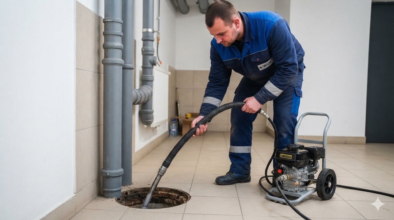 Czyszczenie pionów i poziomów kanalizacyjnych